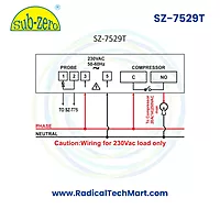 SZ-7529 Series | Freezer Temperature Controller with 20A Relay & OFF Cycle Defrost