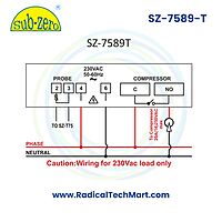 SZ-7589T | Vertical Mount Temperature Controller with 20A Relay & OFF Cycle Defrost