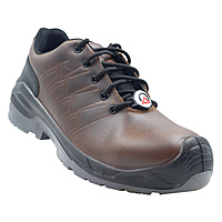 ACME Safety Shoe | Composite Toe | Upper Buffalo Dark taupe Waxy Black | Leather DIP | Model: DELAMAR