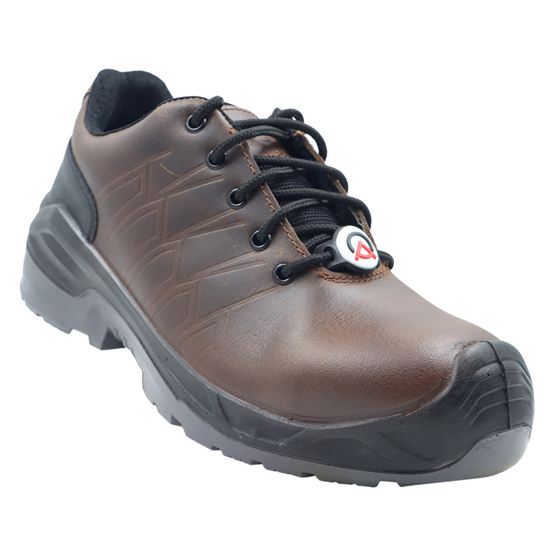 ACME Safety Shoe | Composite Toe | Upper Buffalo Dark taupe Waxy Black | Leather DIP | Model: DELAMAR