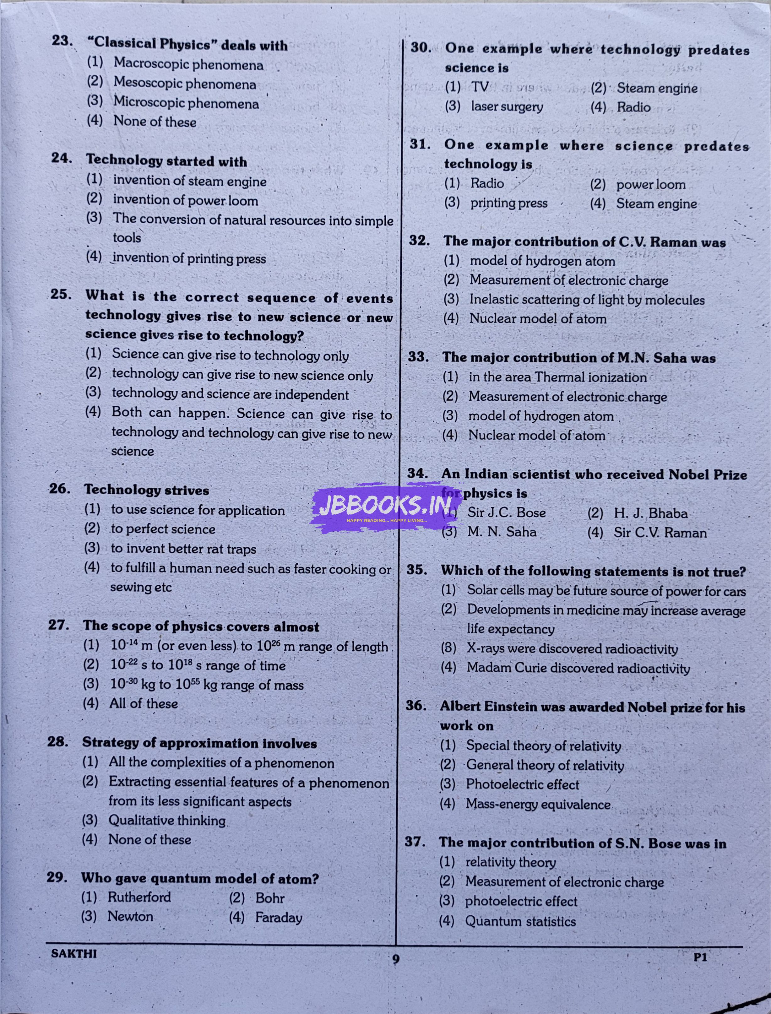 Sakthi Neet Physics
