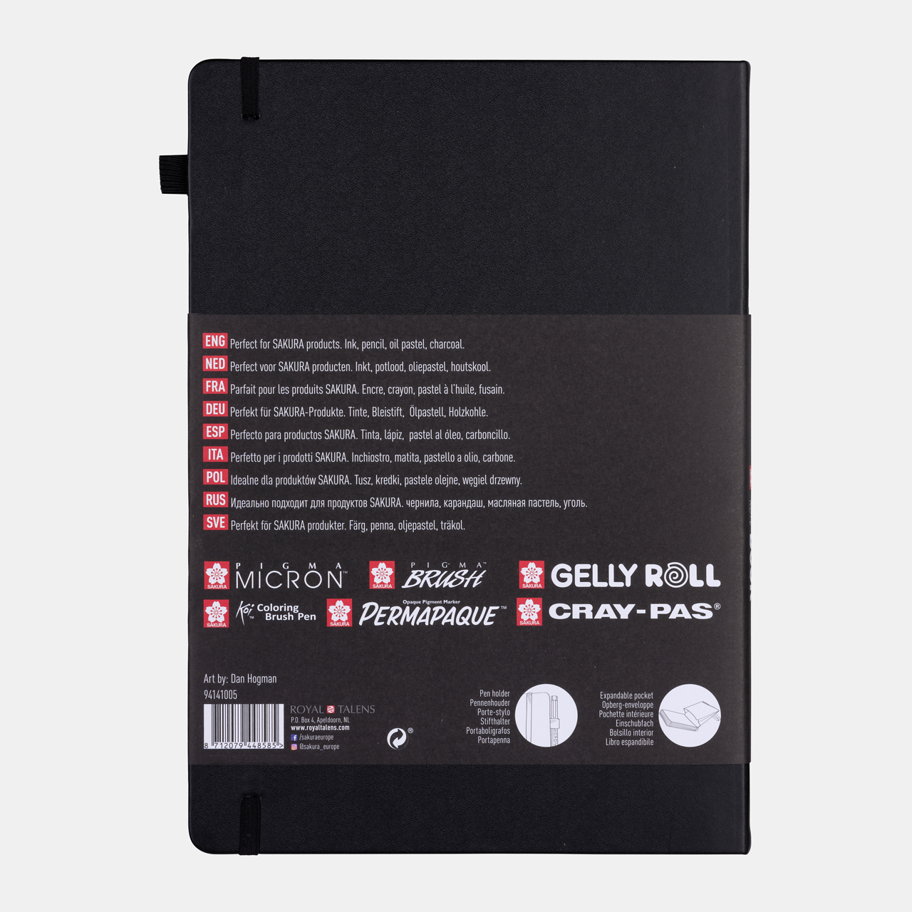 SAKURA HARDBOUND SKETCHBOOK, 140GSM BLACK PAPER, 160 PAGES, 21x30CM SAKURA HARDBOUND SKETCHBOOK, 140GSM BLACK PAPER, 160 PAGES, 21x30CM