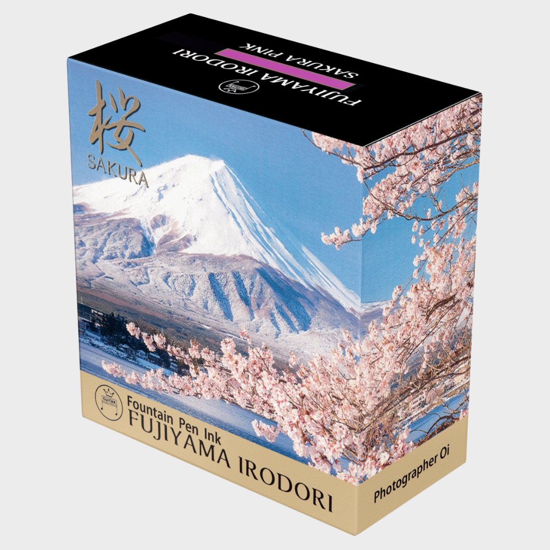 Teranishi Chemical | Ink | 12ml | Guitar | Fujiyama Irodori | For Fountain Pen | Sakura Pink