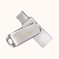SanDisk Ultra Dual Drive Luxe USB Type C Flash Drive (Silver) 128GB (SDDDC4-128G-I35)