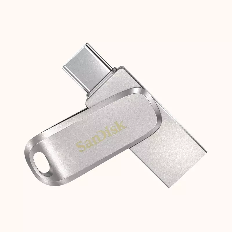 SanDisk Ultra Dual Drive Luxe USB Type C Flash Drive (Silver) 128GB (SDDDC4-128G-I35)