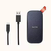 Sandisk 1TB Portable SSD, 800MB/s R, USB 3.2 - SDSSDE30-1T00-G26