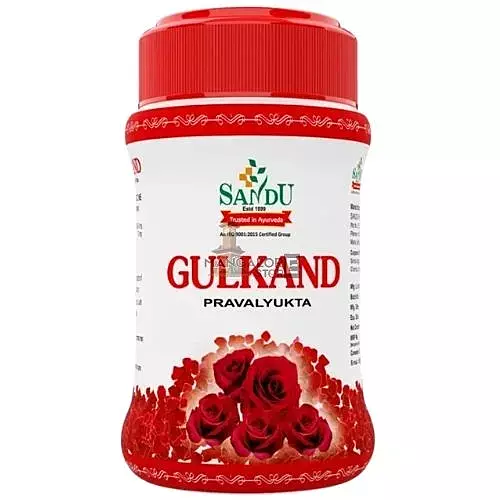 Sandu Gulkand (Pravalyukta) | Made Using Organic Hand-Picked Rose Petals | Excellent Coolant- 400g