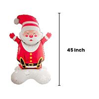 The Magic Balloons - Large Santa Foil Balloon for Christmas Pack of 1pcs Christmas Theme Foil Balloons for Christmas Party Decorations Christmas Home office & School Decor Christmas Decorations
