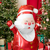 The Magic Balloons - Large Santa Foil Balloon for Christmas Pack of 1pcs Christmas Theme Foil Balloons for Christmas Party Decorations Christmas Home office & School Decor Christmas Decorations