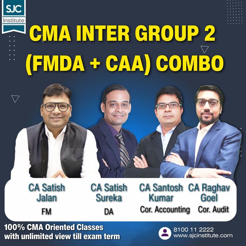 CMA Inter Group 2 Combo (FMDA + Corporate A/c & Audit) by CA Satish Jalan, CA Satish Sureka, CA Santosh Kumar, CA Raghav Goel