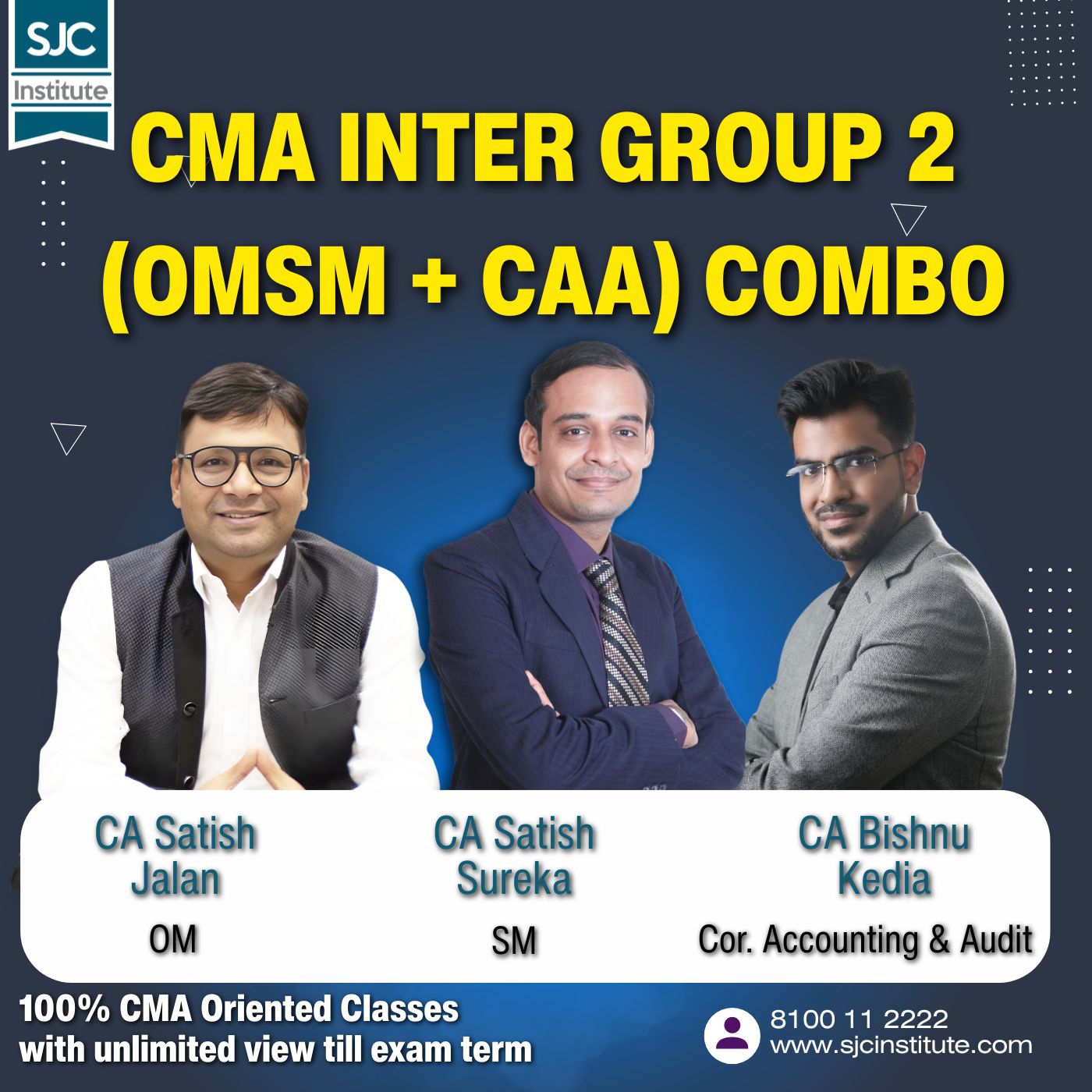 CMA Inter Group 2 Combo (OMSM + Corporate A/c & Audit) by CA Satish Jalan, CA Bishnu Kedia