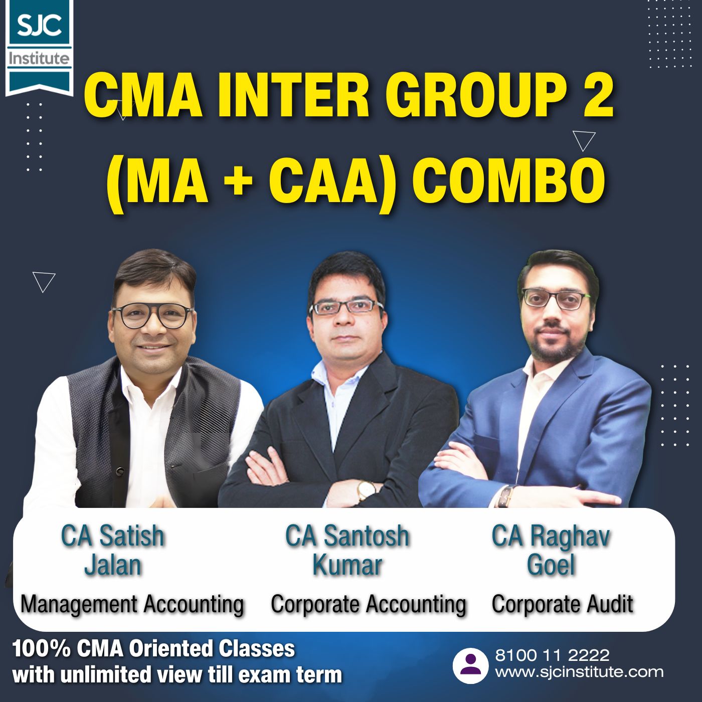 CMA Inter Group 2 Combo (MA + Corporate A/c & Audit) by CA Satish Jalan, CA Santosh Kumar, CA Raghav Goel