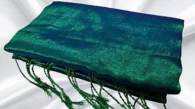 Khadi Tissue Peacock Silk Saree