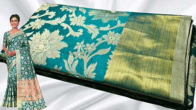 Fancy Khicha Silk Thread Work Saree - Rexona