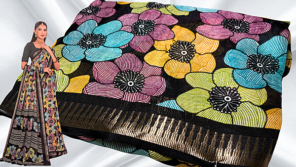 Neeta Mysore Silk Jari Saree - Black
