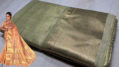 Swiss Cotton Pastel Saree - Pista