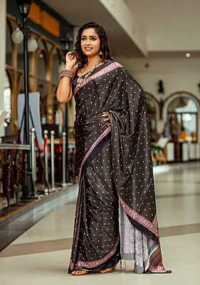 Crepe Digital Printed Saree-5