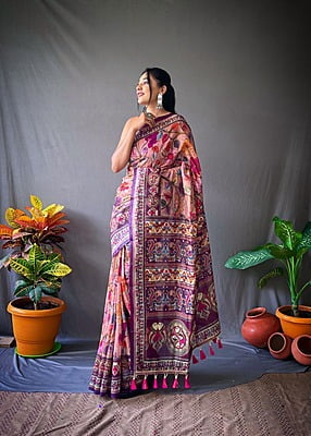 Kalamkari Printed Cotton Saree-3