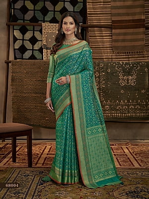 Patola Silk Saree-Rama
