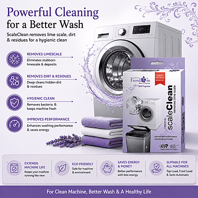 MERSA ScaleClean Descaler Powder - Washing Machine, Dishwasher & Coffee Maker Cleaner, 100g x 3 Pack MERSA ScaleClean Descaler Powder - Washing Machine, Dishwasher & Coffee Maker Cleaner, 100g x 3 Pack