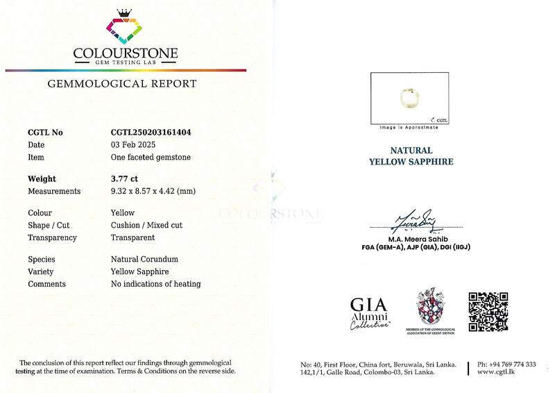Yellow Sapphire 3.77 ct