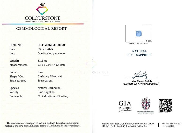 Blue Sapphire 3.11 ct
