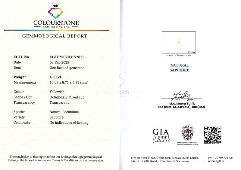 White Sapphire 4.11 ct