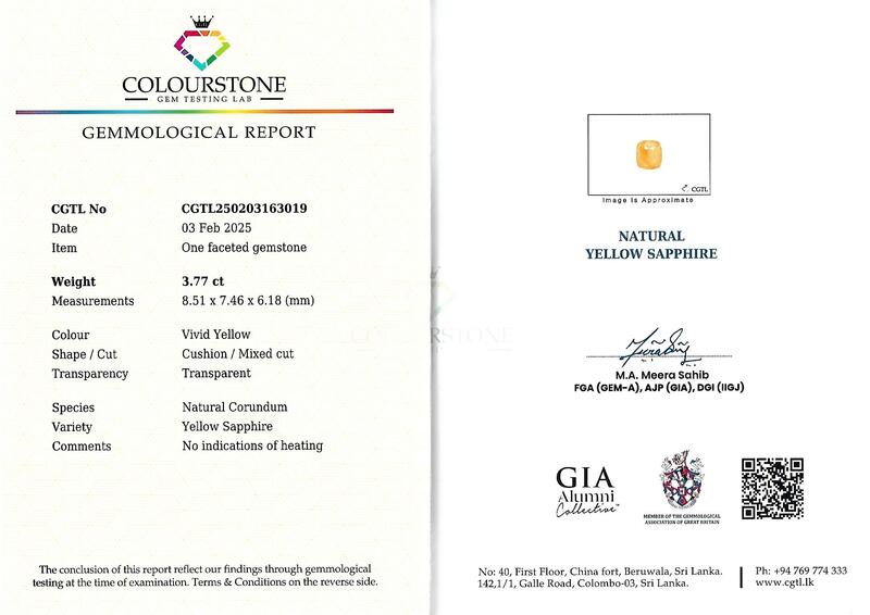 Yellow Sapphire 3.77 ct