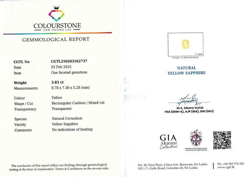 Yellow Sapphire 3.83 ct