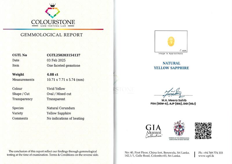 Yellow Sapphire 4.08