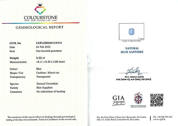Blue Sapphire 5.32 ct