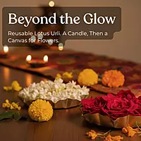 Lotus urli candle gift box with padding — Diwali gifting — Mellow Moments