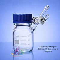 Schlenk Type Reagent Bottles with Side Arm and Stopcock