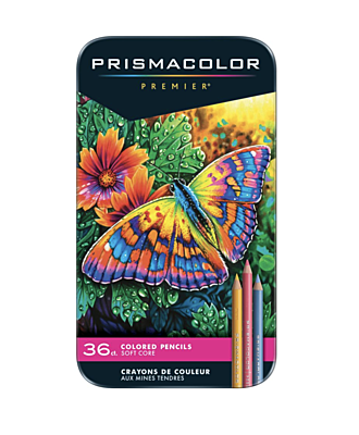 PRISMACOLOR PREMIER PENCILS, SET OF 36 ASSORTED COLORS IN TIN