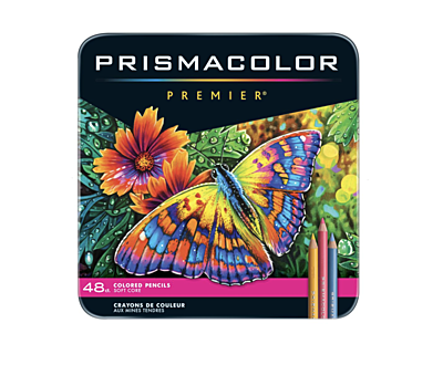PRISMACOLOR PREMIER PENCILS, SET OF 48 ASSORTED COLORS IN TIN