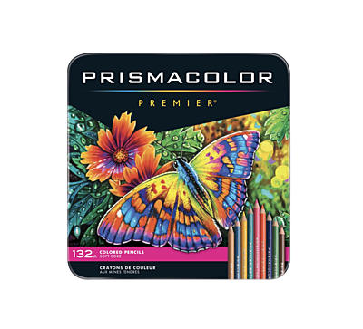 PRISMACOLOR PREMIER PENCILS, SET OF 132 ASSORTED COLORS IN TIN