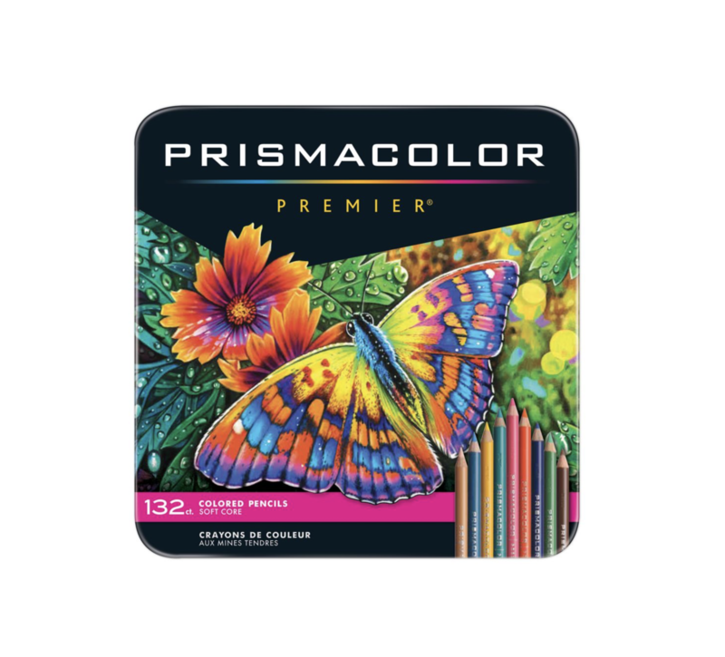 PRISMACOLOR PREMIER PENCILS, SET OF 132 ASSORTED COLORS IN TIN PRISMACOLOR PREMIER PENCILS, SET OF 132 ASSORTED COLORS IN TIN