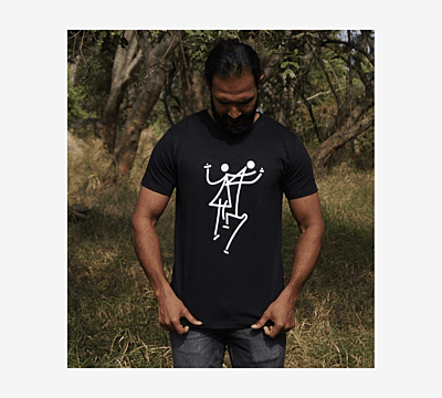 'Dance' Half Sleeve Tee Black 'Dance' Half Sleeve Tee Black