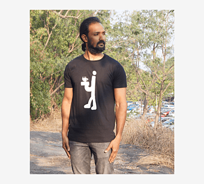 'Chai' Half Sleeve Tee Black 'Chai' Half Sleeve Tee Black