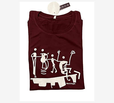 'Celebrating Together' Half Sleeve Maroon Tee