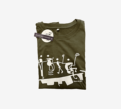 'Celebrating Together' Half Sleeve Tee Olive Green