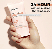 INNISFREE Tone Up No Sebum Sunscreen SPF50+ PA++++ - 50 ml INNISFREE Tone Up No Sebum Sunscreen SPF50+ PA++++ - 50 ml