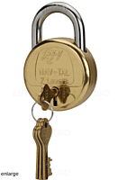 Godrej Padlock Brass Nav-tal 7 levers 4 Keys