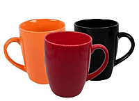 Conical ceramic mugs