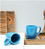 Conical ceramic mugs