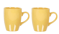 Conical ceramic mugs