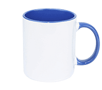 Coffee mug with inside and handle color