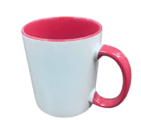 Coffee mug with inside and handle color