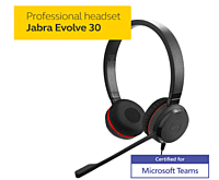 Jabra Evolve 30 II Stero On Ear Wired Headphone with Mic