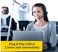 Jabra Evolve 30 II Stero On Ear Wired Headphone with Mic